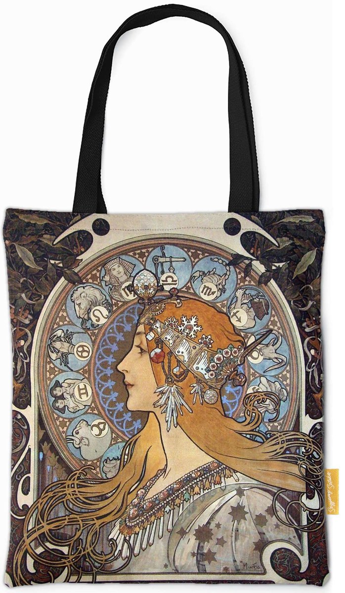Torba na ramię Zodiak Alfons Mucha-ONE SIZE