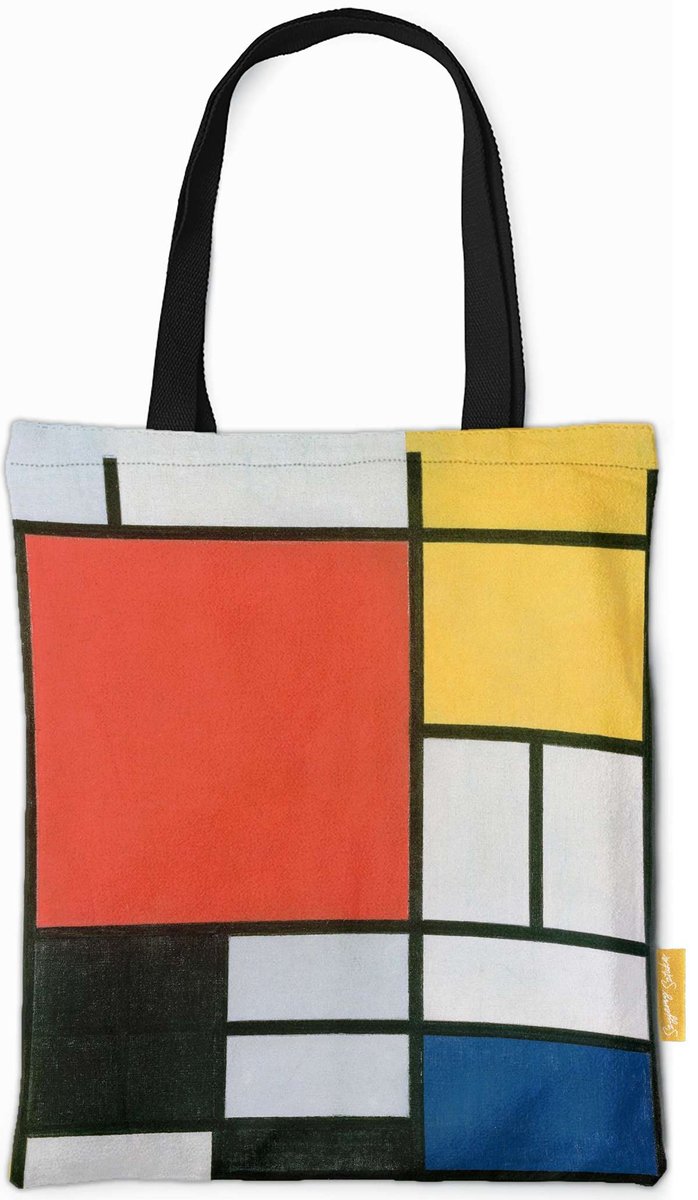Torba na ramię Kompozycja w czerwieni, żółci, błękicie i czerni Piet Mondrian-ONE SIZE
