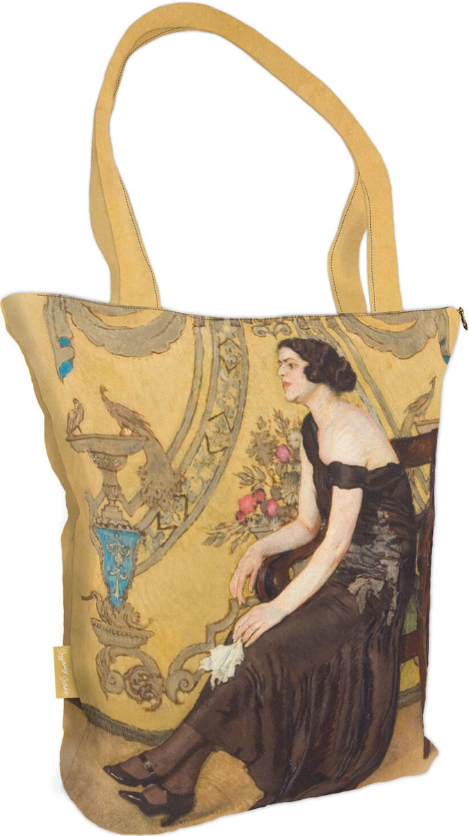 Torba na ramię shopper Róża Saronu Józef Mehoffer