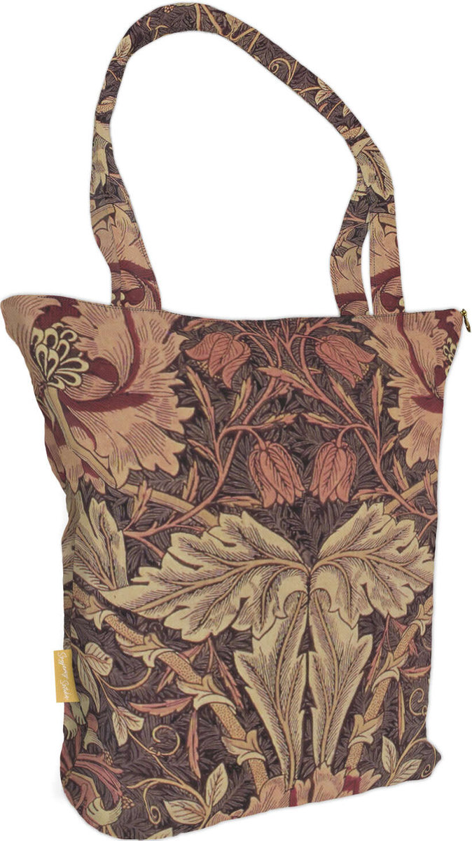 Torba na ramię shopper Tkanina z wiciokrzewem William Morris