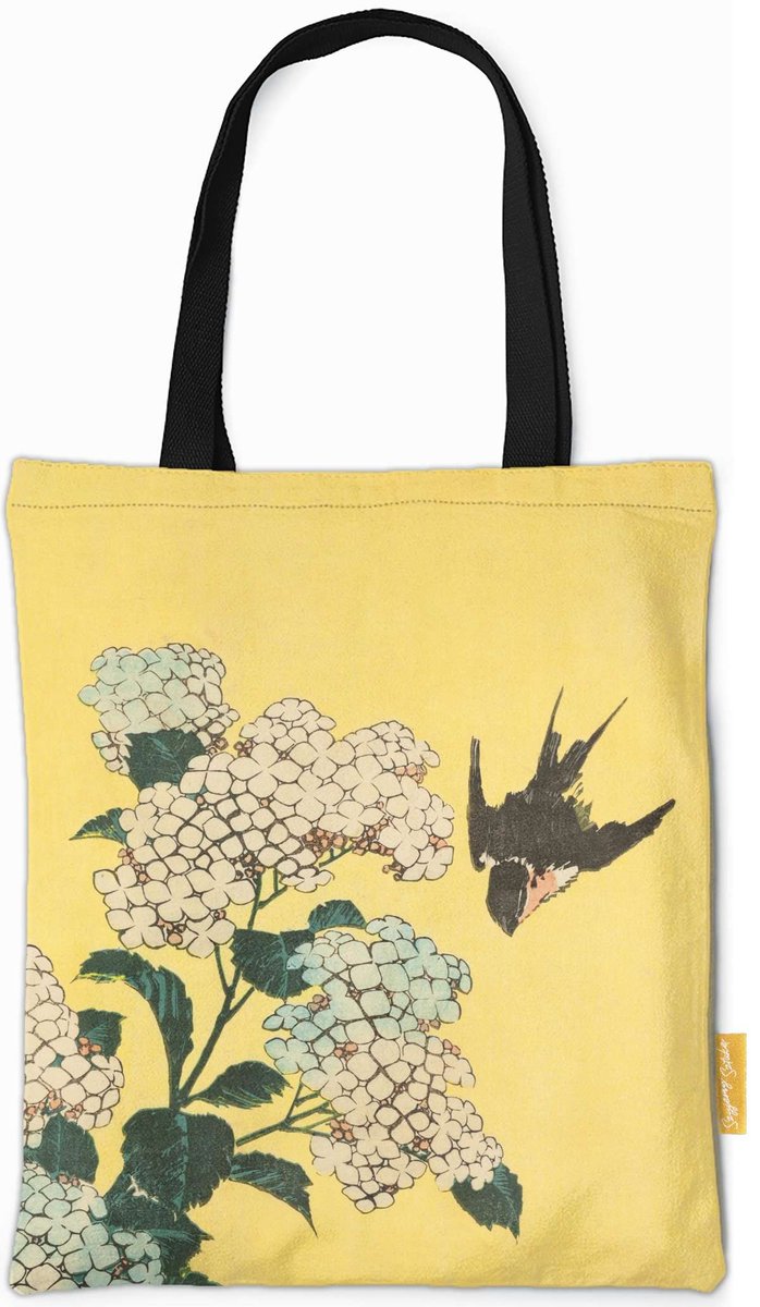 Torba na ramię Hortensja i Jaskółka Katsushika Hokusai-ONE SIZE