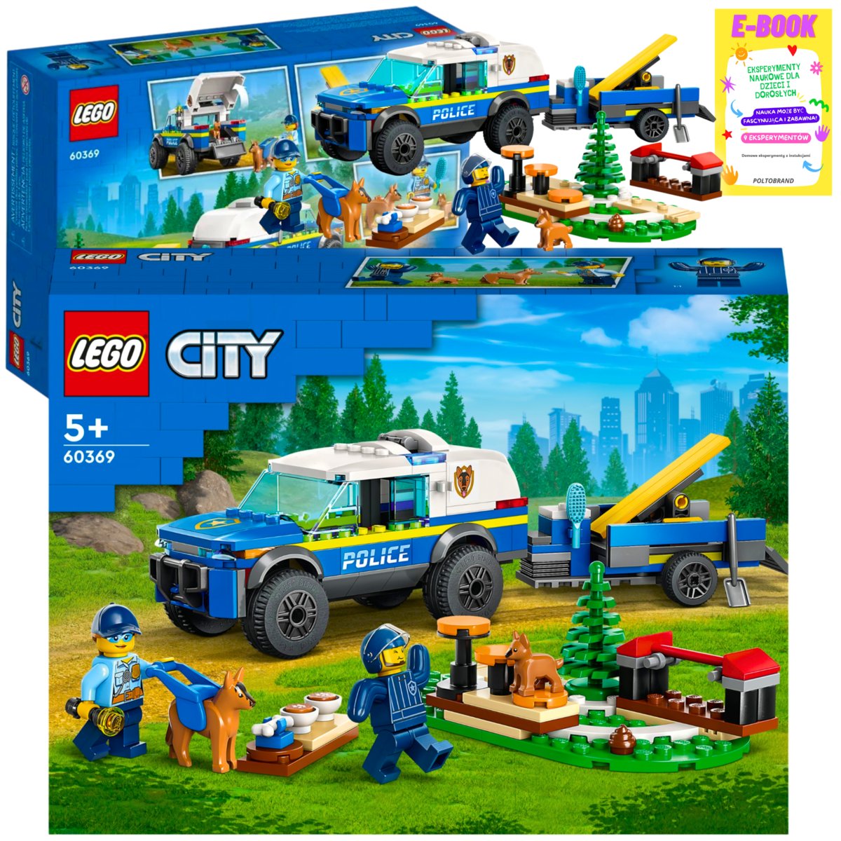 LEGO KLOCKI CITY - Szkolenie psów policyjnych w terenie 60369 KLOCKI PREZENT + EBOOK
