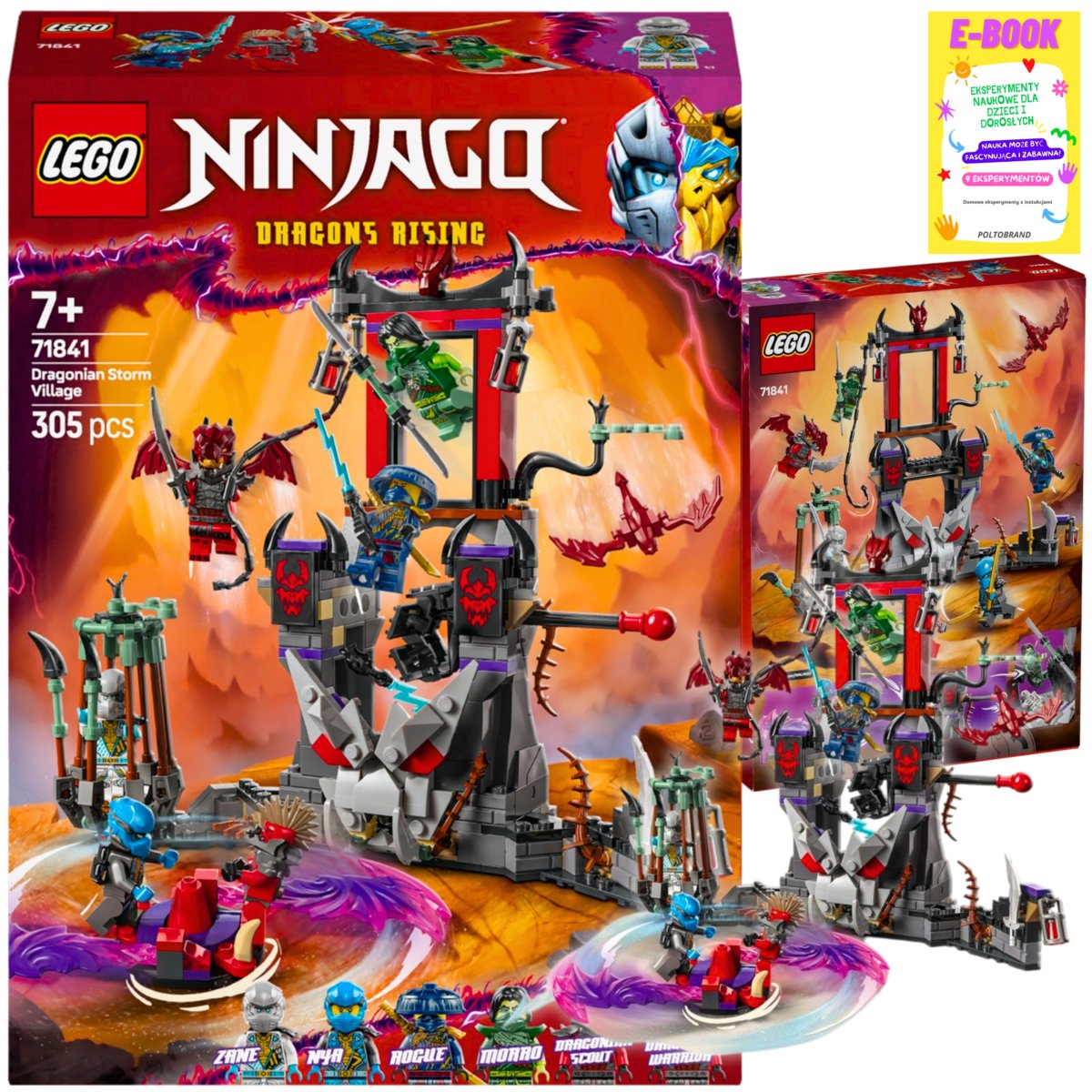 LEGO NINJAGO - BURZOWA WIOSKA DRAGONÓW 71841 PREZENT NOWOŚĆ + EBOOK