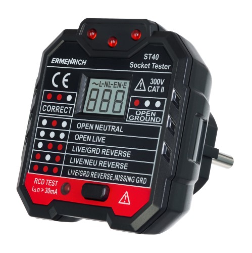 Tester do gniazd sieciowych Ermenrich Zing ST40 82963