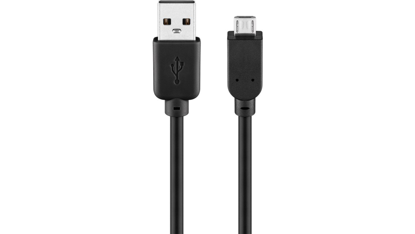 Kabel USB Goobay USB-A - microUSB 0.3 m Czarny (JAB-1355507)