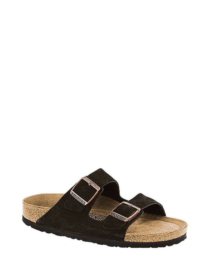 Birkenstock Skórzane klapki w kolorze brązowym