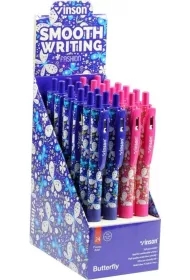 Długopis automat. Fashion Butterfly nieb. (24szt)
