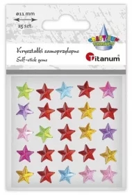 Kryształki samoprzylepne Gwiazdki mix 25szt