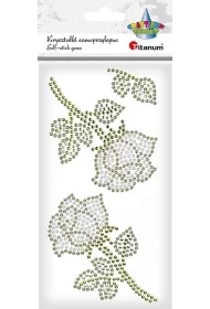 Kryształki samoprzylepne Róże złoto-białe 2szt