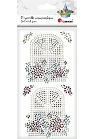 Kryształki samoprzylepne Okna z kwiatami 2szt