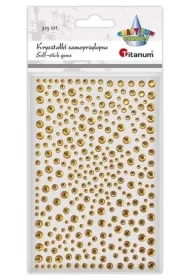 Kryształki samoprzylepne Okrągłe złote 325szt