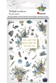 Naklejki transferowe Kwiaty niebieskie 2 plansze