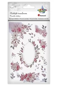 Naklejki transferowe Kwiaty różowe 2 plansze