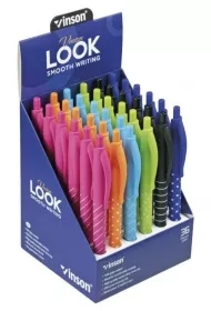 Długopis automat. Look 3202 niebieski (36szt)