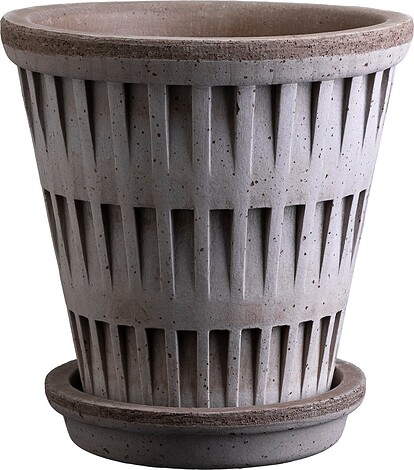 Bergs Potter Doniczka z podstawką Pantheon 25 cm szara PAG25S