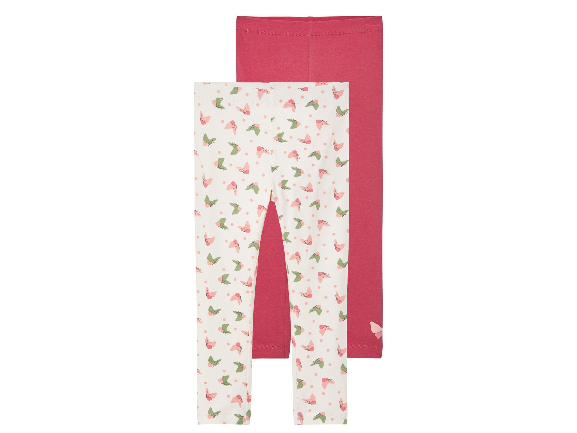 lupilu® Legginsy dziecięce z bawełny, 2 pary (czerwony/różowy, 98/104)