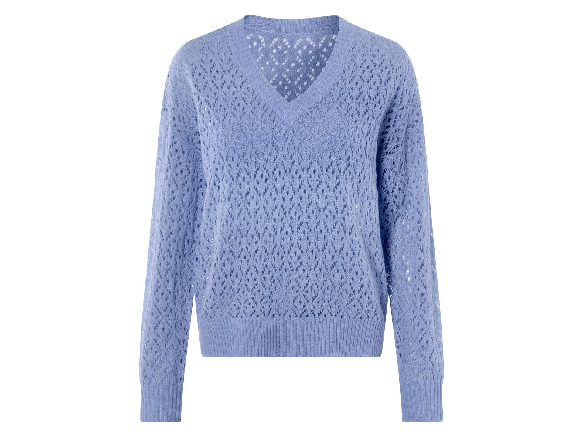 esmara® Sweter ażurowy damski (Fioletowy, XS (32-34))