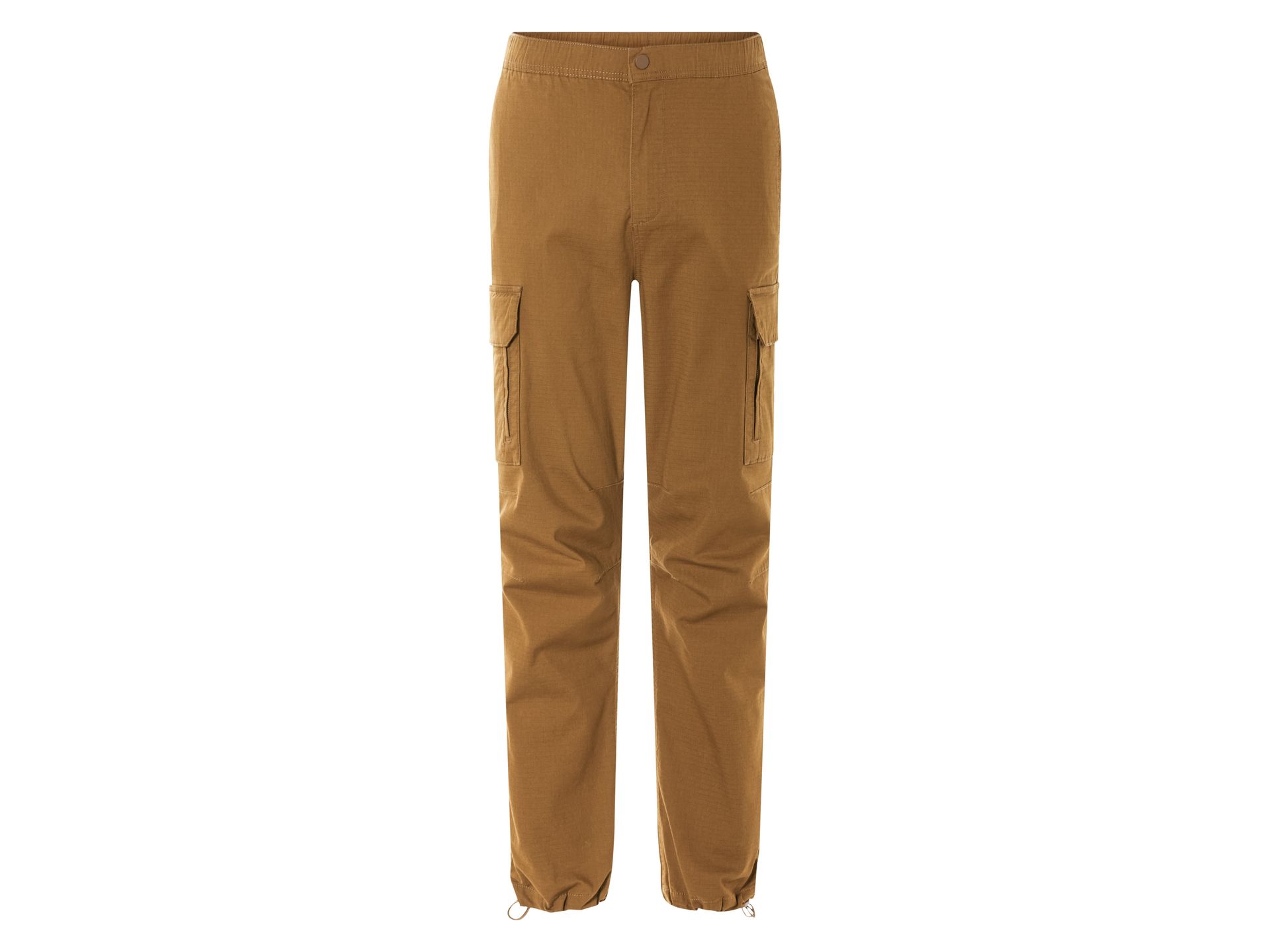LIVERGY® Spodnie męskie cargo z bawełny (Brązowy, L (52/54))