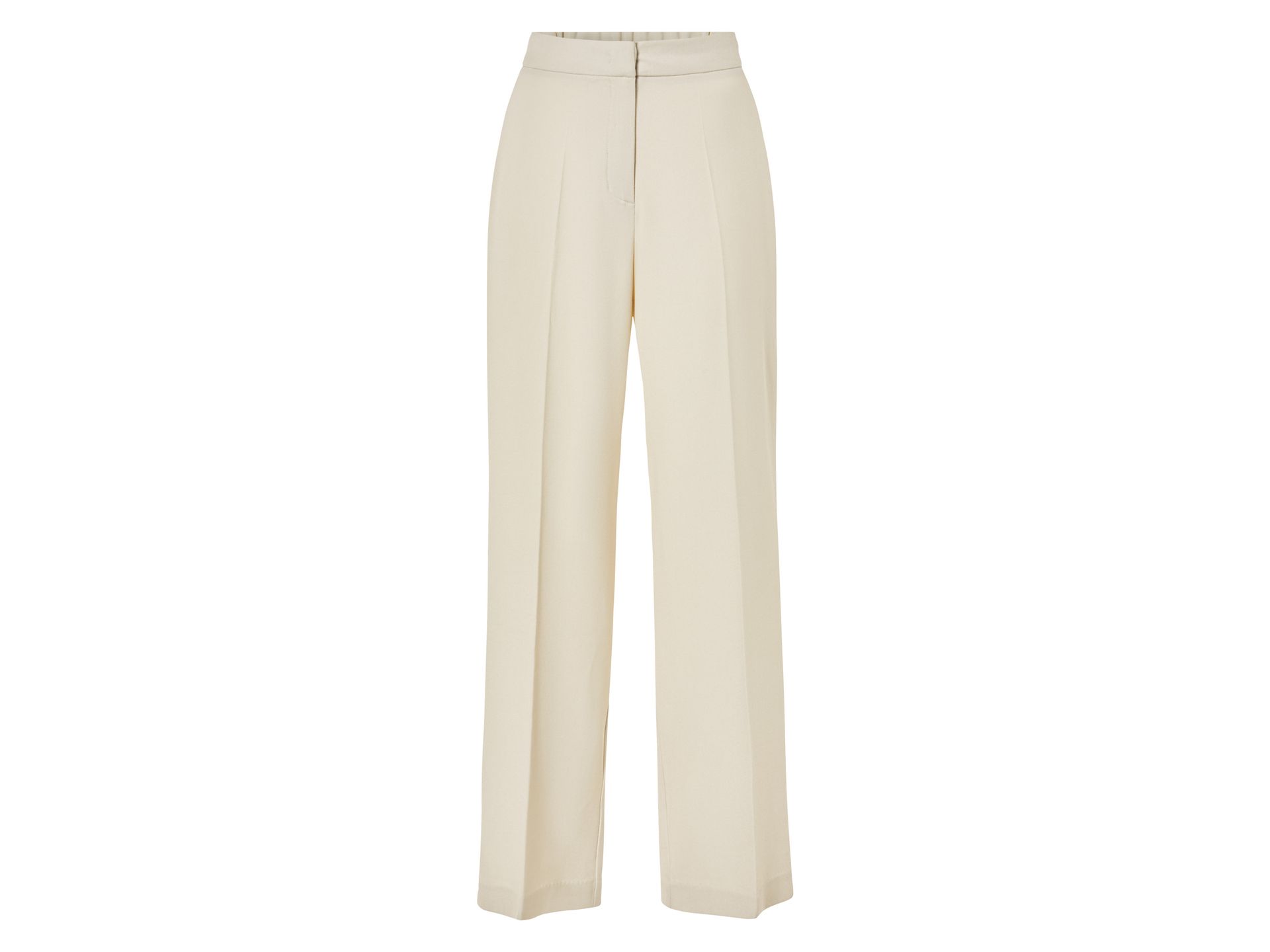 esmara® Spodnie damskie typu palazzo z wysokim stanem (Beżowy, 40)