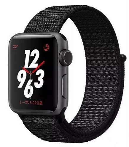 Opaska Pasek Bransoletka Nylon Apple Watch 1/2/3/4/5/6/7/8/Se 38/40/41Mm Black