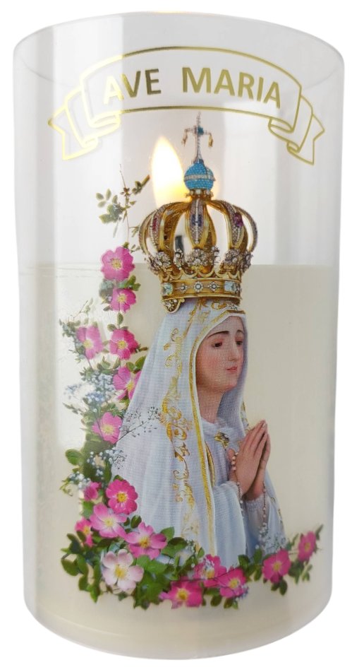 Świeca Dekoracyjna Wkład Do Znicza Na Baterie 12,5 Cm Ave Maria Świeczka