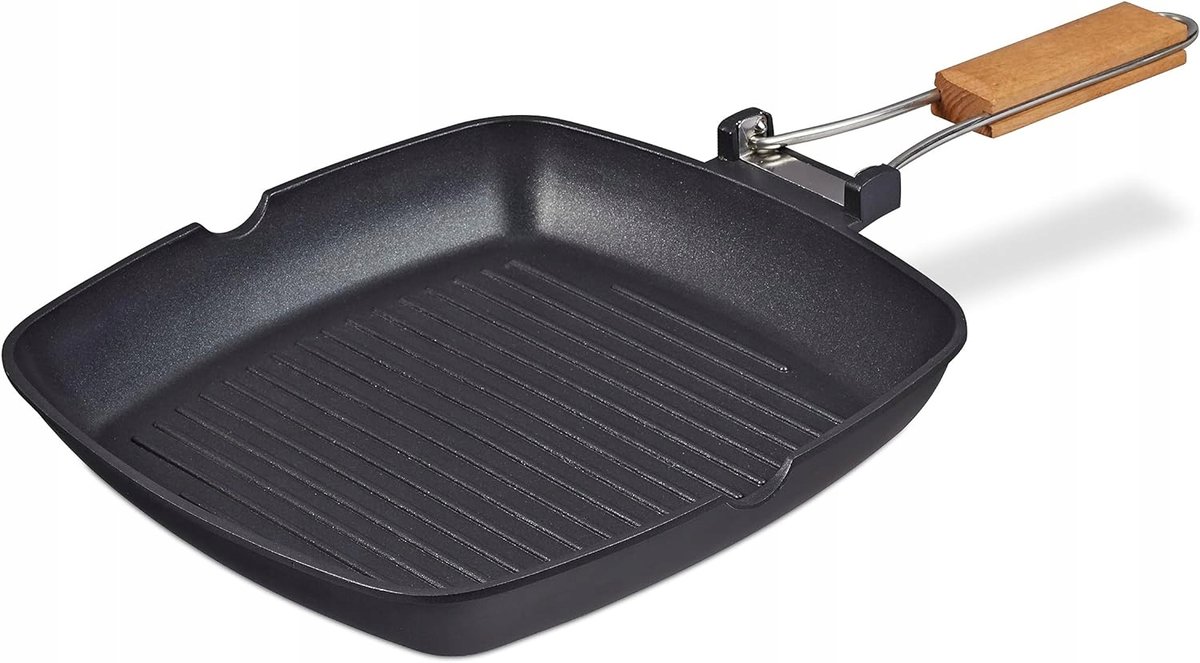 Patelnia grillowa Relaxdays 29 cm aluminiowa