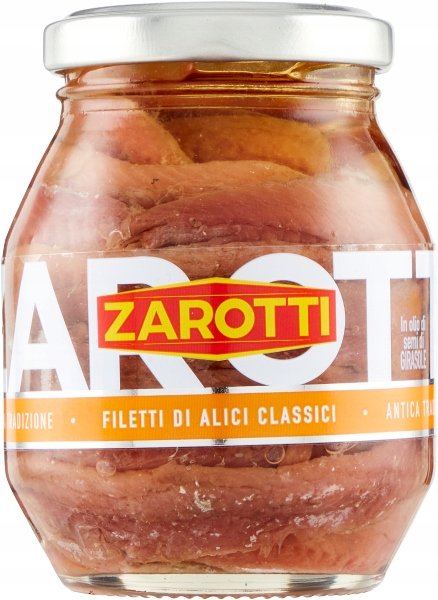 Filety z sardeli Filetti Di Alici 140g Zarotti anchois w��oskie w s��oiku