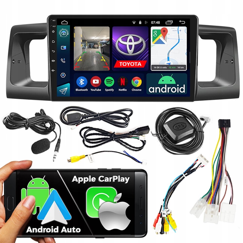 Radio samochodowe NCS RS-305 TOYOTA COROLLA E12 2001-2007 Android nawigacja