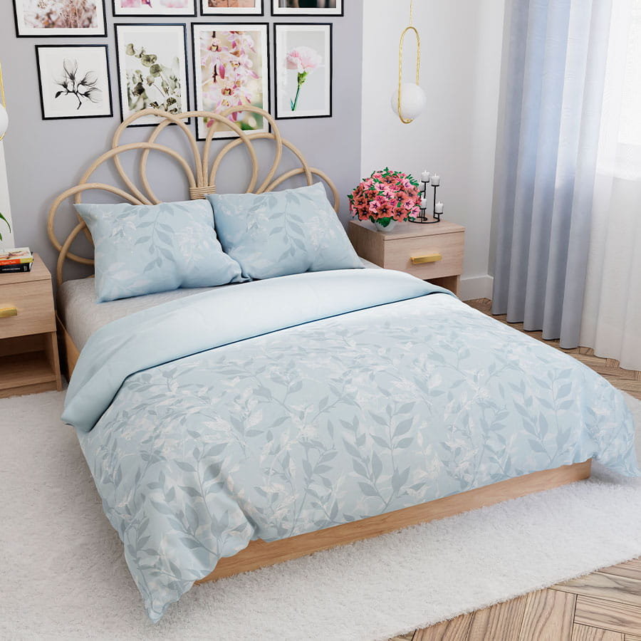 Pościel Satyna Bawełniana 160x200 Lilu