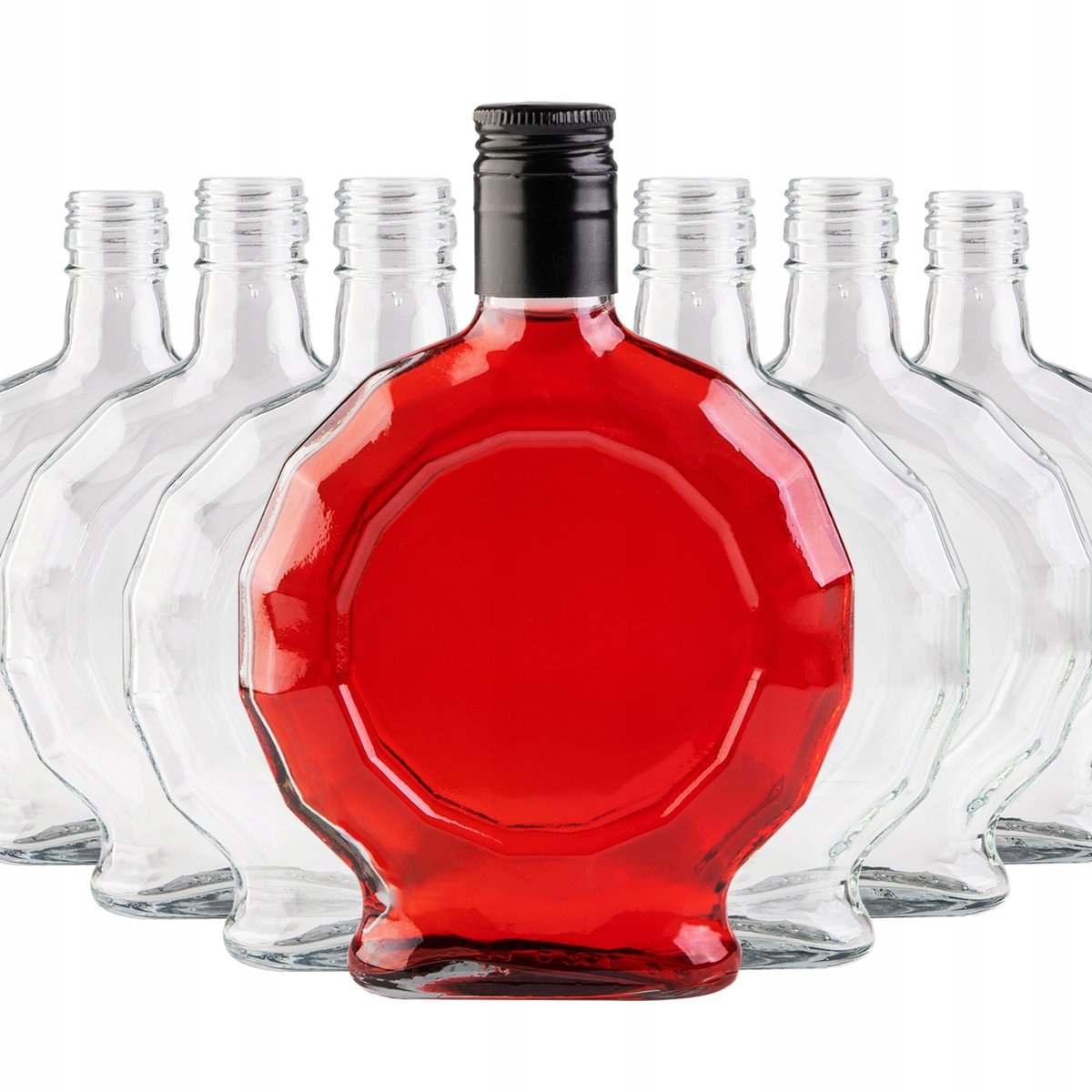 40x Butelki szklane MEDALION 250ml OZDOBNA na NALEWKE BIMBER SOK + ZAKRĘTKI
