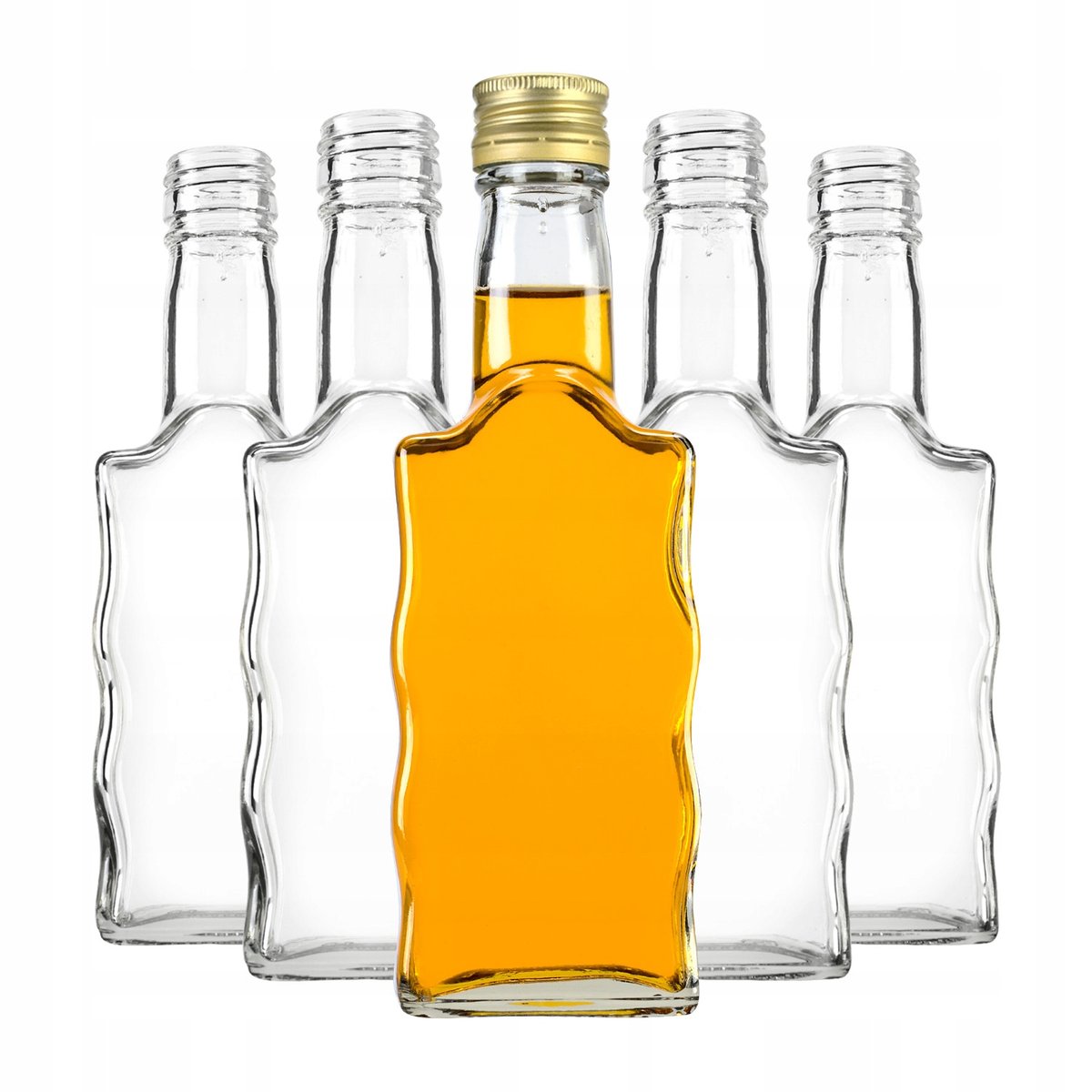 ZESTAW 10x Szklane butelki FALA 200 ml 0,2 L na nalewki wino sok bimber