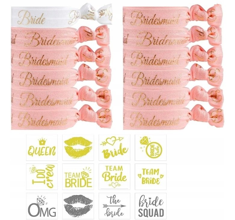 ZESTAW TATUAŻE + OPASKA RĘKĘ BRANSOLETKA WIECZÓR PANIEŃSKI TEAM BRIDE 25szt