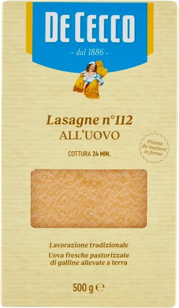 Lazania jajeczna w��oska De Cecco makaron