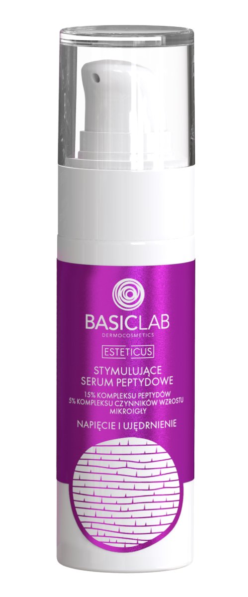 BasicLab Esteticus 15% Kompleksu Peptydów Stymulujące serum do twarzy na noc, 15 ml
