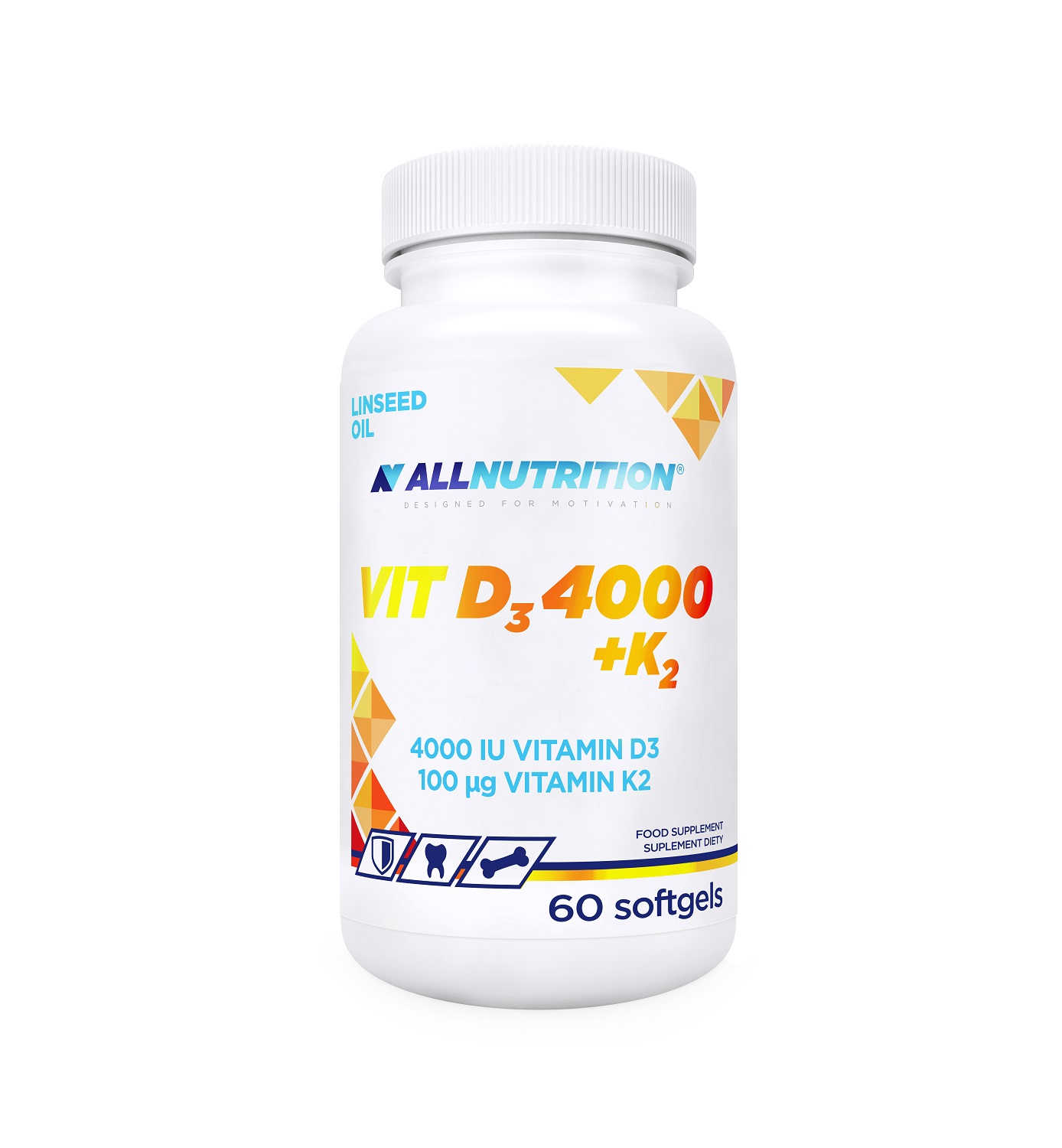 Allnutrition Witamina D3 4000 + k2 ODPORNOŚĆ 60 kapsułek