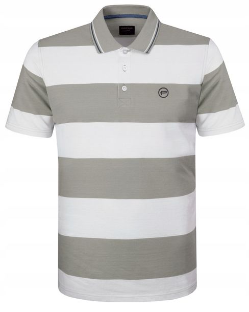 POLO Koszulka Męska BEŻOWA w Paski Bawełniana ACTI Elegancka 2XL Pako Jeans