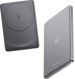 OnePlus Powerbank magnetyczny indukcyjny, Slim Magnetic 5000mAh, Qi/MagSafe + kabel USB-C, srebrno-szary