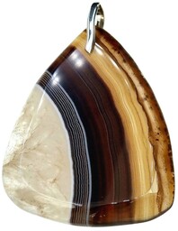 Naturalny Agat Duży Wisiorek Srebro Unikat