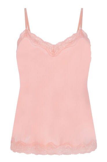 Hunkemöller Top z aksamitnej koronki Różowy