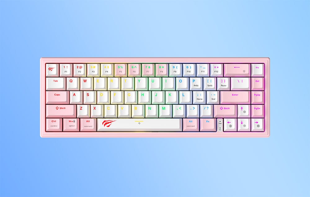 HAVIT KB874L RGB różowa