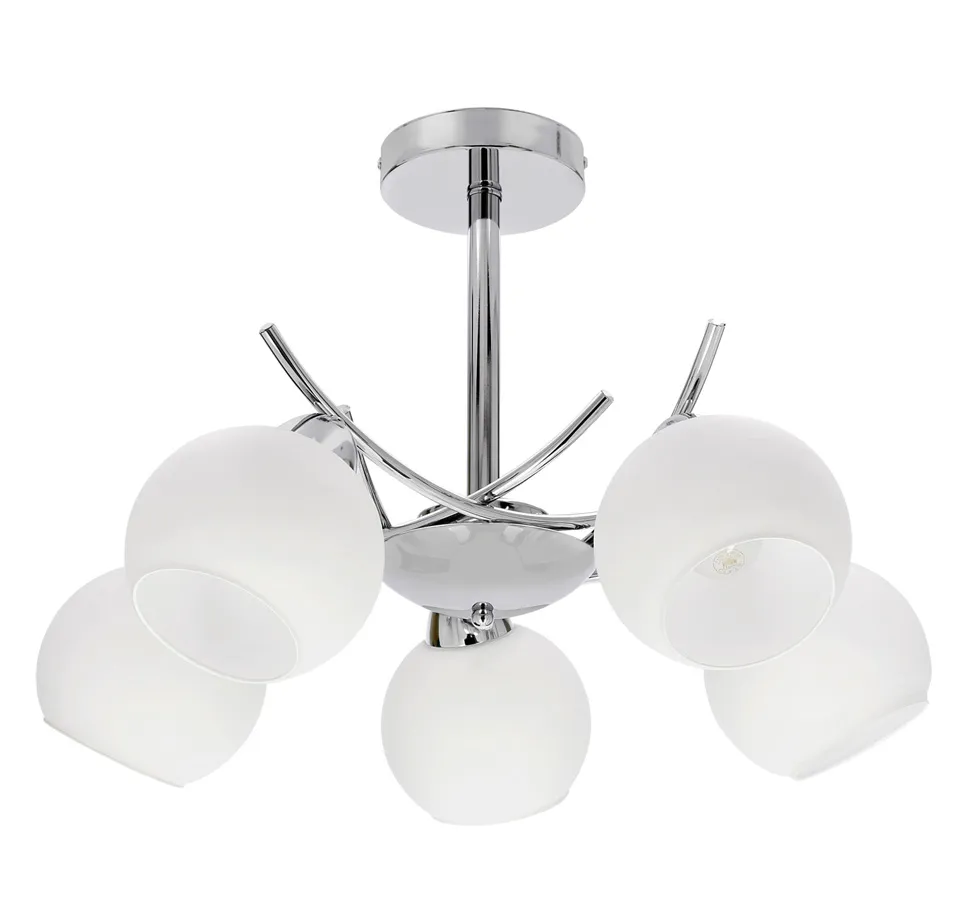 Biały pięcioramienny żyrandol wiszący - 4X M072 F4-D39