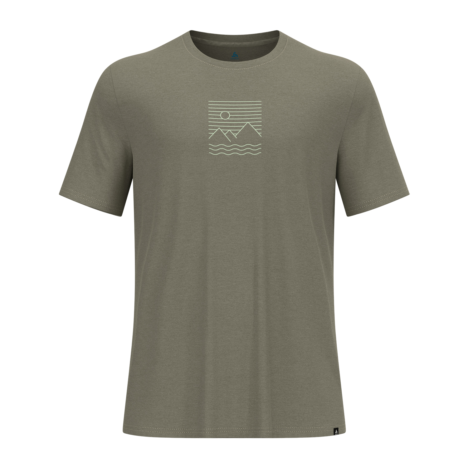 Męska koszulka funkcjonalna Odlo Ascent Sun Sea Mountains T-Shirt vetiver melange - M