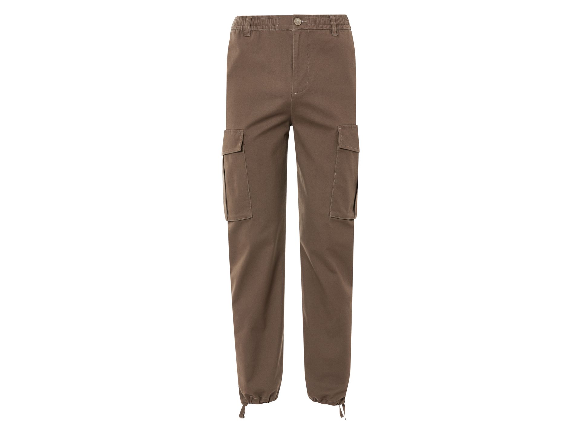 LIVERGY® Spodnie cargo męskie z bawełny (Brązowy, M (48/50))