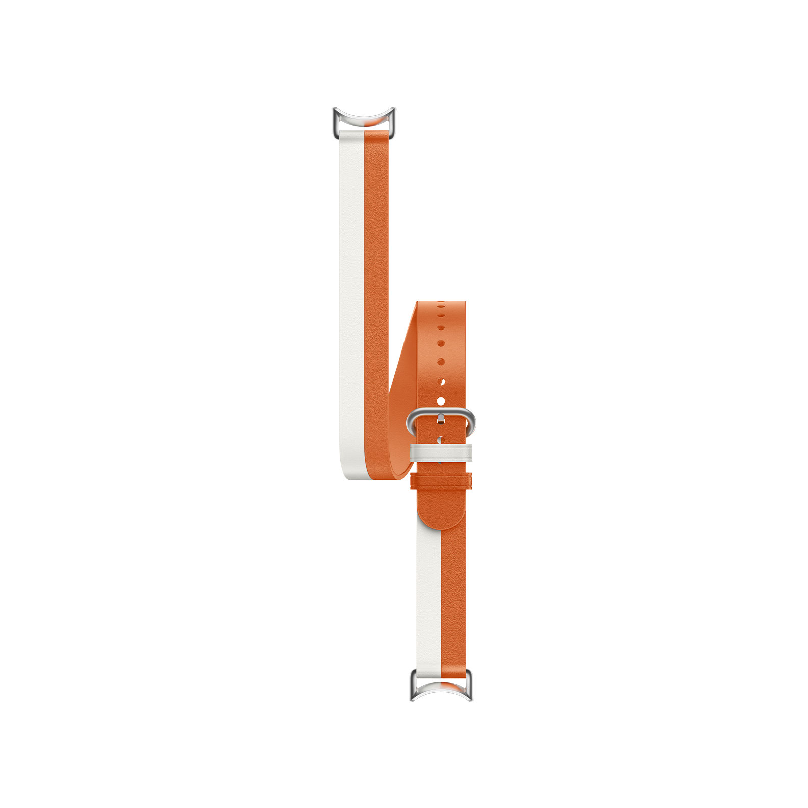 Xiaomi Dual-tone Leather Strap White and Orange Orange