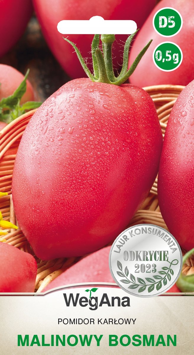 Pomidor Malinowy Bosman 0,5g grunt idealny na przetwory nasiona Wegana