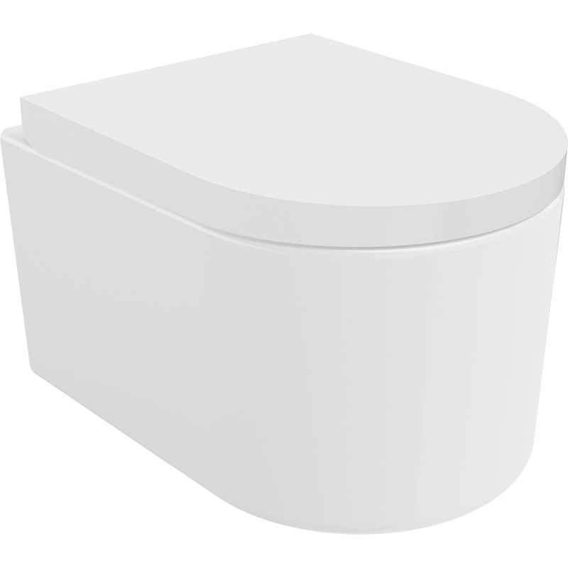 Mexen Sofia miska wc Rimless Tornado z deską wolnoopadającą twarda, duroplast, biała połysk - 30540200T