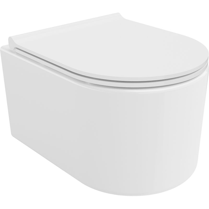 Mexen Sofia miska wc Rimless Tornado z deską wolnoopadającą slim, duroplast, biała połysk - 30540500T