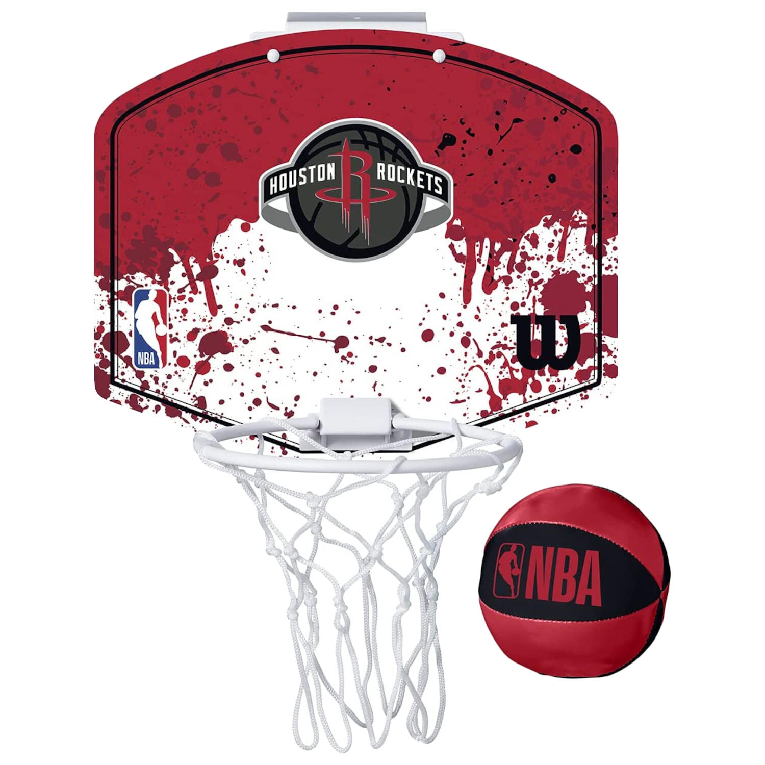 Wilson NBA Team Houston Rockets Mini Hoop WTBA1302HOU, Kobieta/Mężczyzna, Tablica do koszykówki, Czerwony