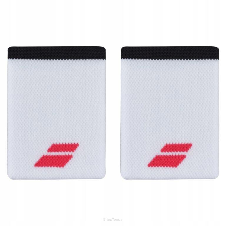 Frotka Babolat  Logo Jumbo Wristband White/Strike Red
