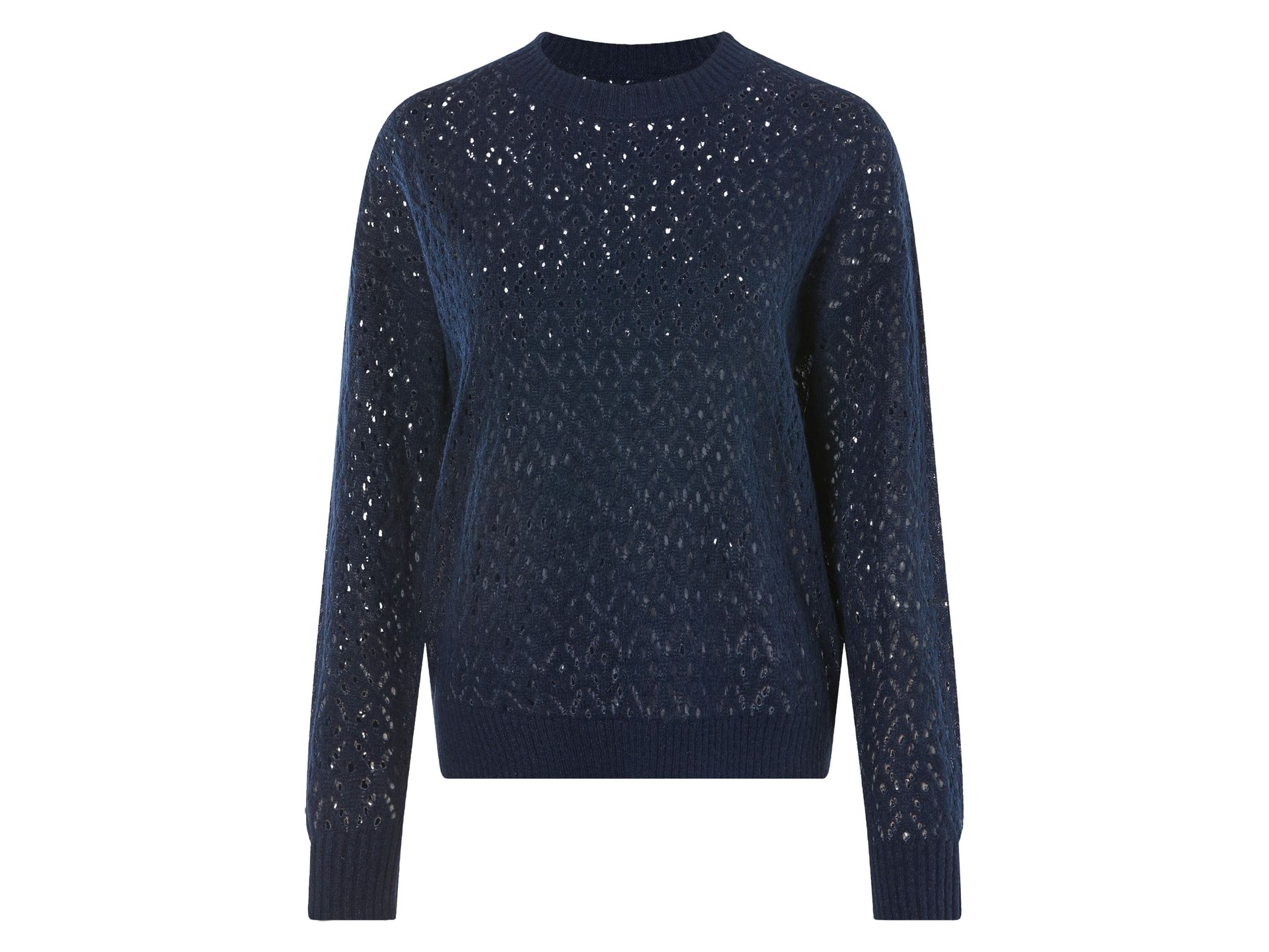 esmara® Sweter ażurowy damski (Niebieski, M (40/42))